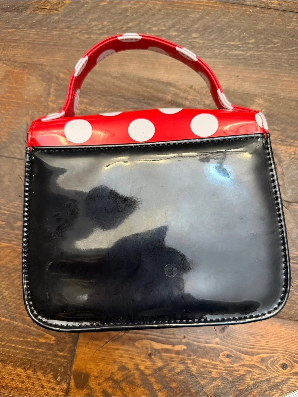 Disney Parks Kids Minnie Mouse Icon Bow Top Handle Mini Handbag Purse EUC